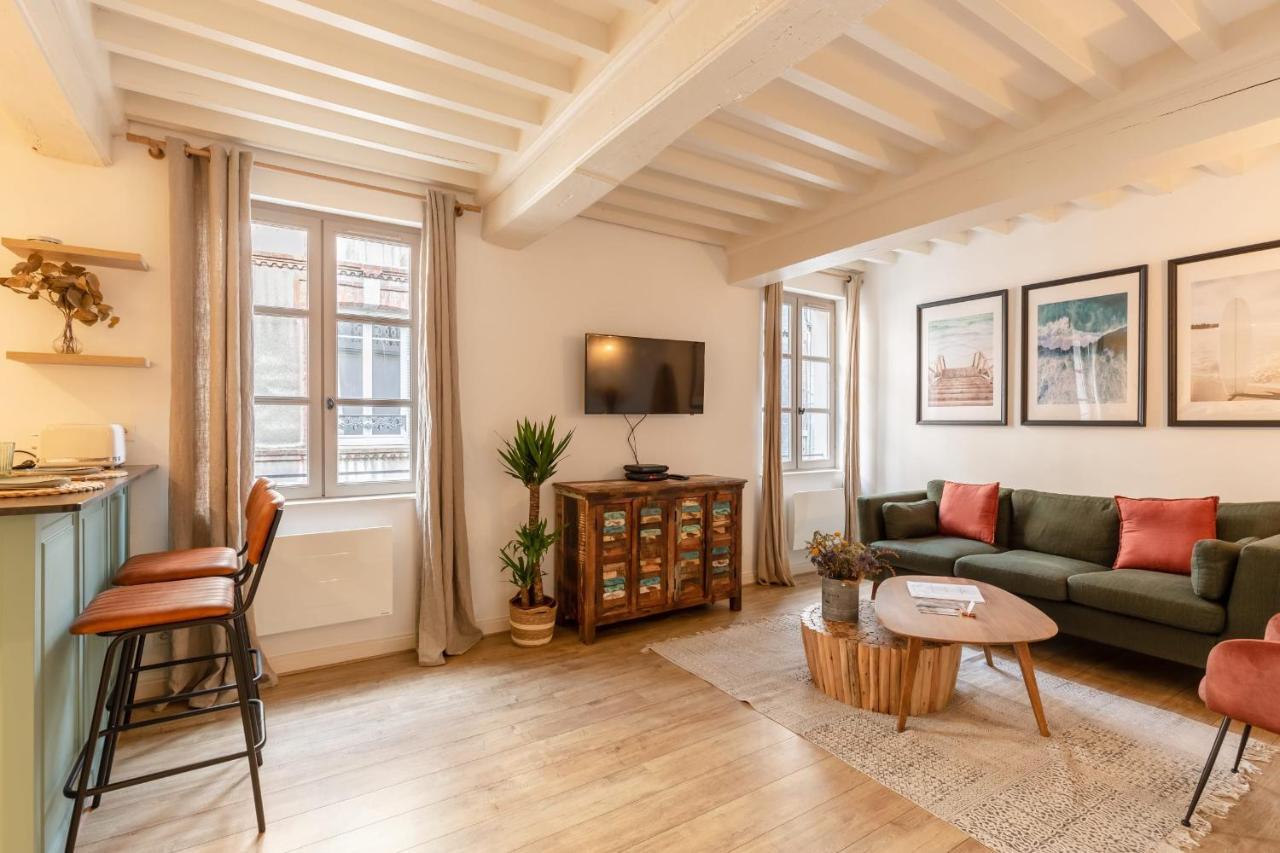 La Vague - Breath Of Freshness In Center Of Honfleur - Free Parking 550M Apartment Bagian luar foto