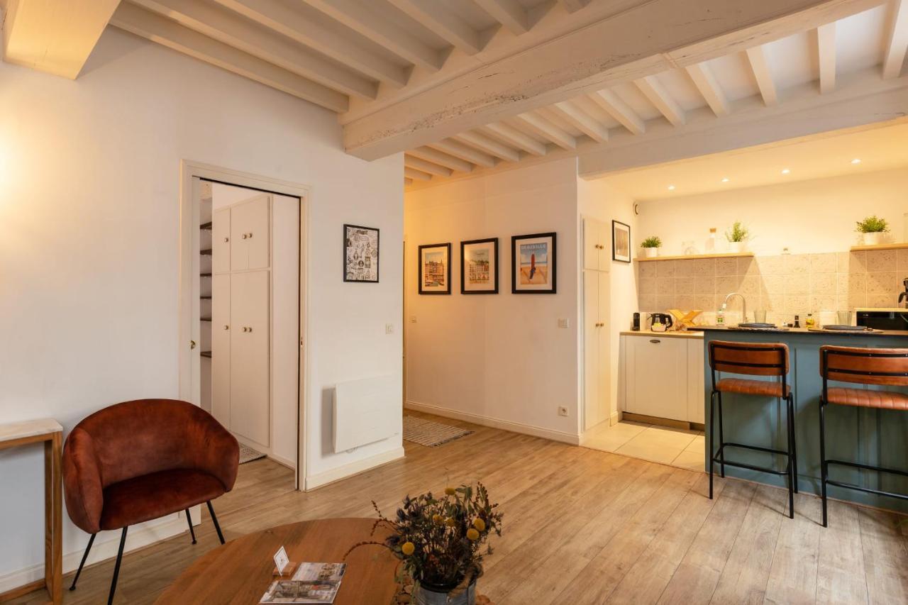 La Vague - Breath Of Freshness In Center Of Honfleur - Free Parking 550M Apartment Bagian luar foto